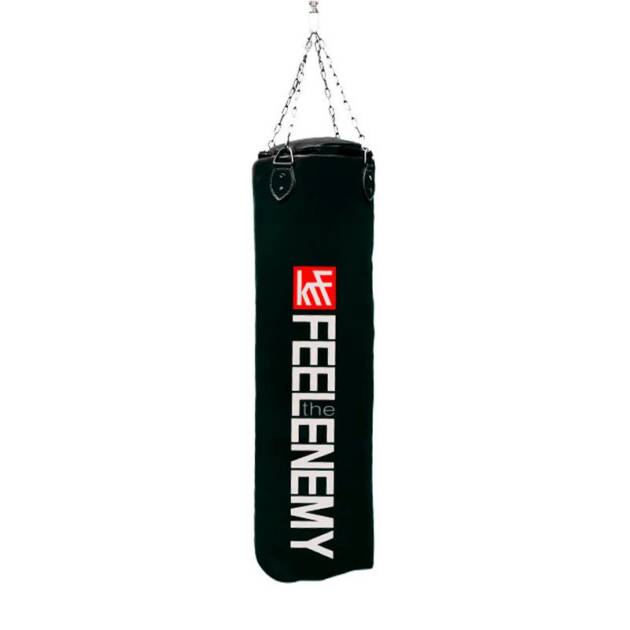 SACO DE BOXEO PROFESIONAL SIN RELLENO NEGRO 120×35CM